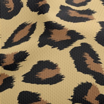 Leopard Print Design Athletic Mesh Flat Back