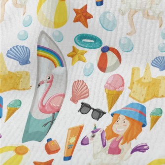 Beach Girl Playing In The Wate Terry