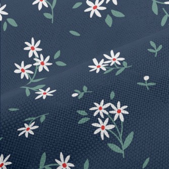 Fresh Small White Flowers Performance Linen