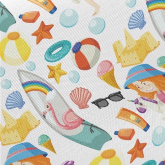 Beach Girl Playing In The Wate Twill