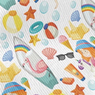 Beach Girl Playing In The Wate Standard Corduroy