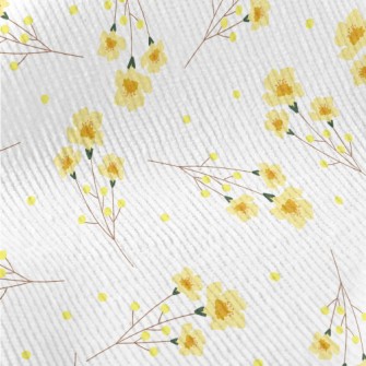 Warm Little Yellow Flower Standard Corduroy