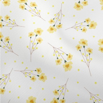 Warm Little Yellow Flower Dobby