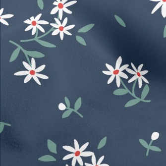 Fresh Small White Flowers Micro Fleece