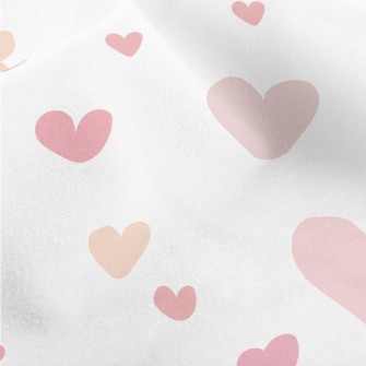 Irregular Size Love Heart Micro Fleece