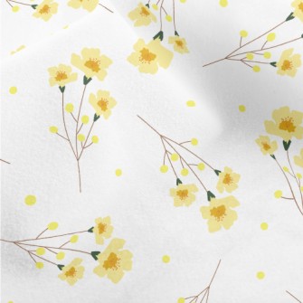 Warm Little Yellow Flower Micro Fleece