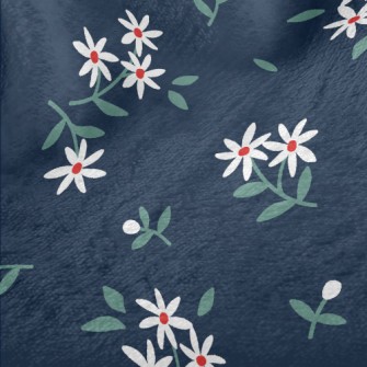 Fresh Small White Flowers Minky