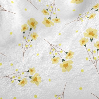 Warm Little Yellow Flower Minky