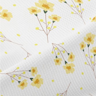 Warm Little Yellow Flower Piqué