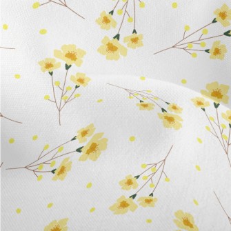 Warm Little Yellow Flower Lightweight Performance Linen