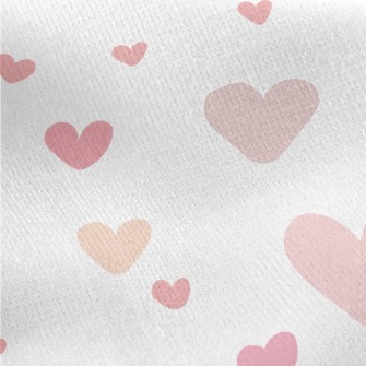 Irregular Size Love Heart Jersey Backed Fleece