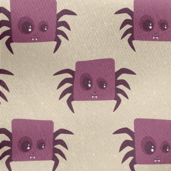 Halloween Cube Spider Jersey Backed Fleece