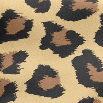 Leopard Print Design Jersey Backed Fleece