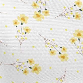 Warm Little Yellow Flower Pongee
