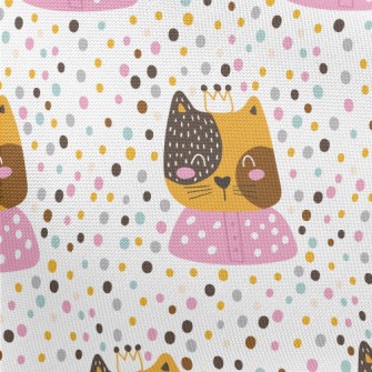 Dot Crown Cat Pongee