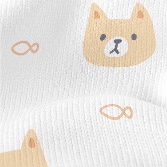 Cute Cat And Fish Stretch Jersey