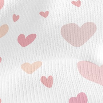 Irregular Size Love Heart Stretch Jersey