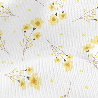 Warm Little Yellow Flower Stretch Jersey