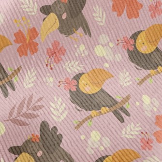 Parrot And Flowers Standard Corduroy