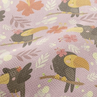 Parrot And Flowers Performance Linen