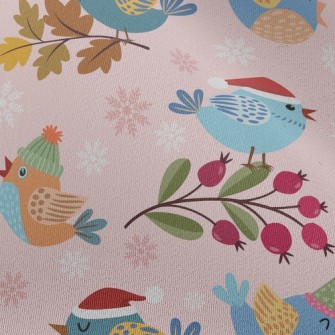 Bird Wearing Santa Hat Chiffon