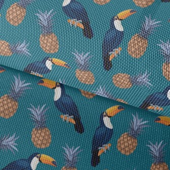 Toucan And Pineapple Waterproof Oxford