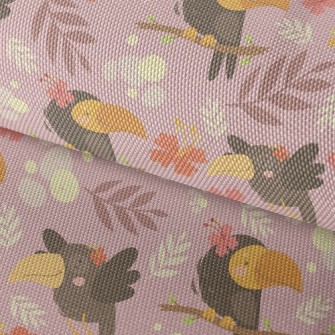 Parrot And Flowers Waterproof Oxford