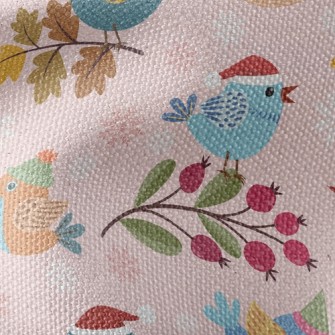 Bird Wearing Santa Hat Waterproof Canvas