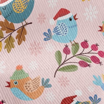 Bird Wearing Santa Hat Standard Corduroy