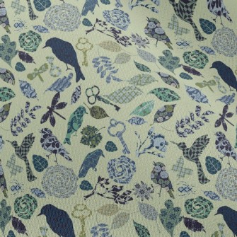 Retro Textured Bird Chiffon