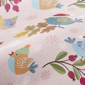 Bird Wearing Santa Hat Performance Linen