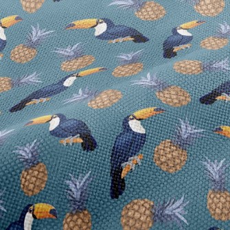 Toucan And Pineapple Performance Linen