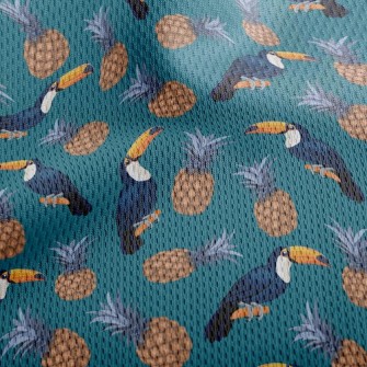 Toucan And Pineapple Athletic Mesh Flat Back