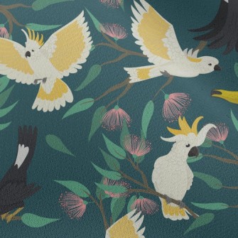 Toucans And Cockatoos Chiffon