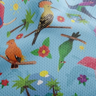 Various Birds Athletic Mesh Flat Back