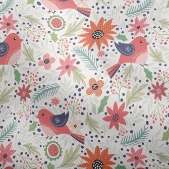 Pink Birds And Flowers Dobby