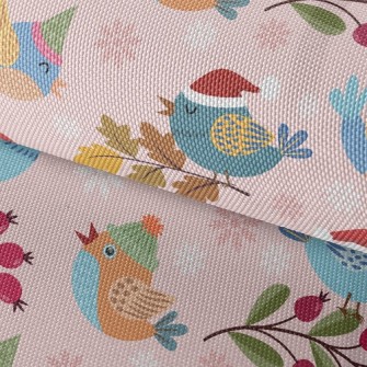 Bird Wearing Santa Hat Waterproof Oxford