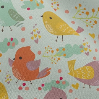 Cute Colorful Bird Chiffon