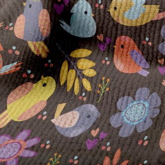 Colorful Birds Terry