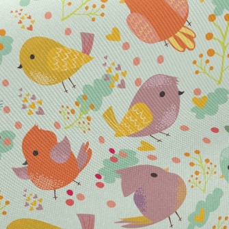 Cute Colorful Bird Twill