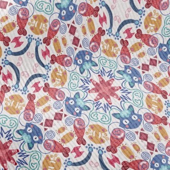 Cat And Fish Totem Standard Corduroy
