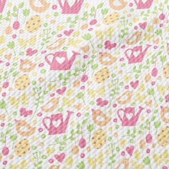 Watering Machine And Bird Birdseye Piqué