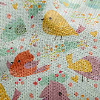 Cute Colorful Bird Athletic Mesh Flat Back