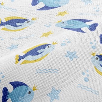 Fish Wearing Crown Performance Linen