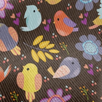 Colorful Birds Standard Corduroy