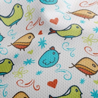 Colorful Bird Athletic Mesh Flat Back