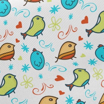 Colorful Bird Twill