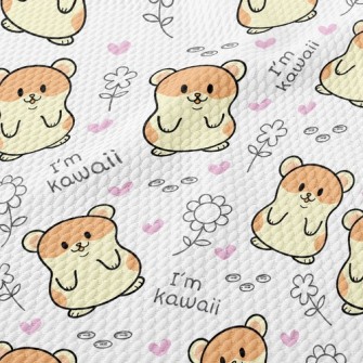 Cute Hamster Birdseye Piqué