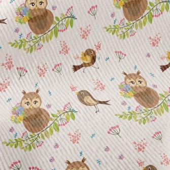 Owl And Bird Standard Corduroy