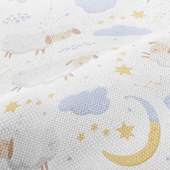 Sheep Flying Across The Starry Performance Linen